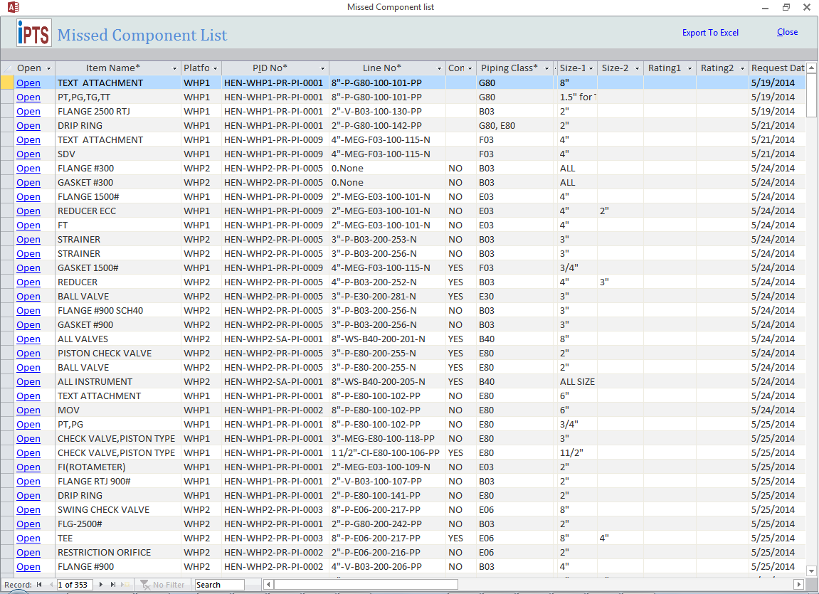 Missed_Component_List